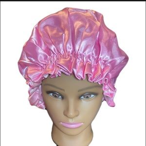 Baby Pink Satin Bonnet